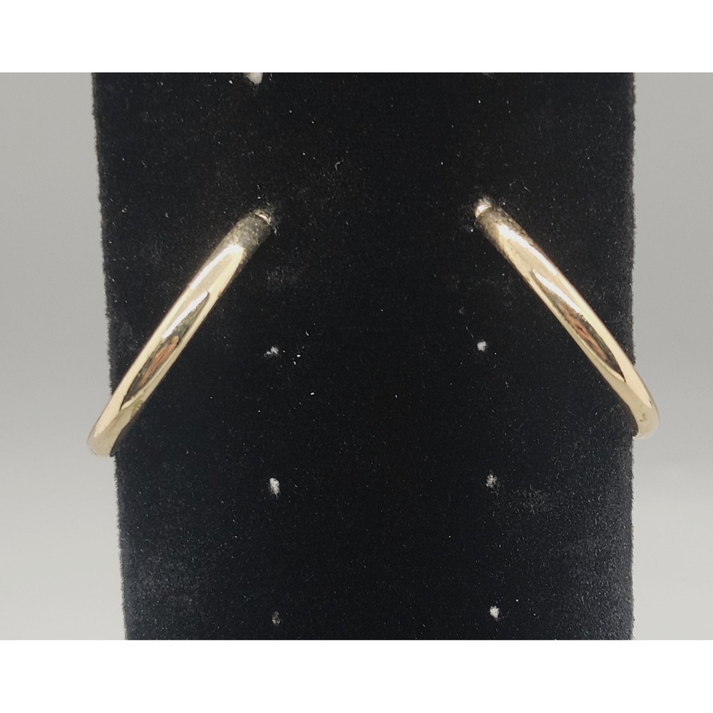Gold Tone Hoop Earrings 1" Inch Round Leverback Women's Fashion Jewelry